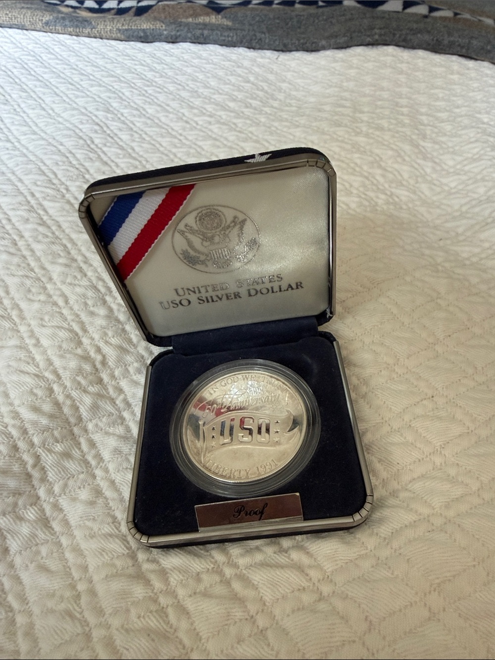 1991 United States USO Silver Dollar
